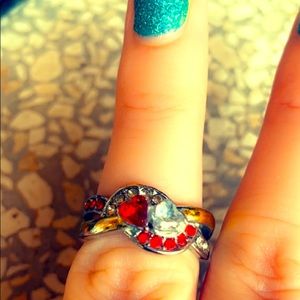 Double heart ring